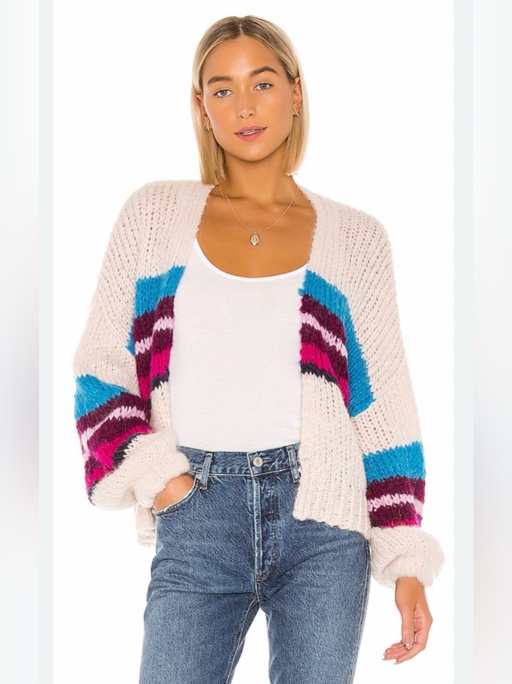 Rocky Barnes X 360 chunky knit wool blend cardigan
